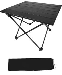 Folding Table, Camping Table with Aviation Aluminum Alloy Top, Small Folding Table with Carry Bag and Storage Rope, Lightweight Folding Table for Outdoor Picnic, Hiking, Fishing 35 40 32cm (FREE POSTAGE)