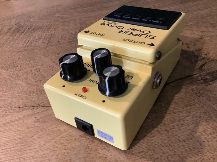 Boss SD-1 Super OverDrive (MIT, Black label, 12V ACA) vintage pedal
