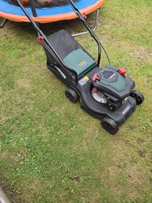 Parkside petrol lawnmower.