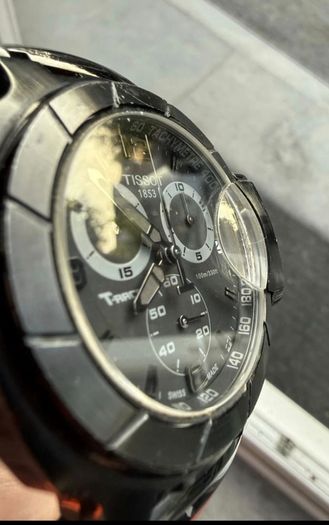 Tissot Watch T-race Chronograph Red Strap & Black Dial Motogp