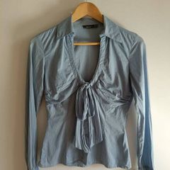 MEXX Blue Tie-Front Blouse