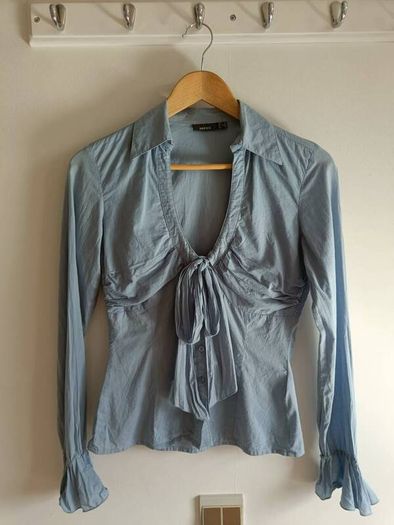 MEXX Blue Tie-Front Blouse