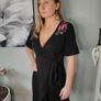Black dress with a neckline Image 2