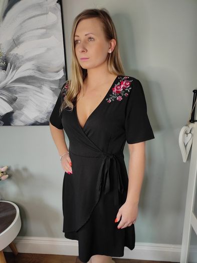 Black dress with a neckline