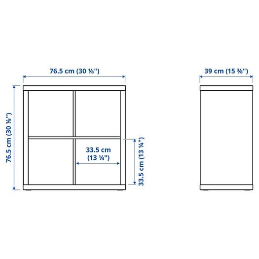 KALLAX Ikea Shelving black brown 77cmx77cm