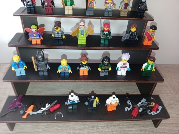Collection Of Lego Mini Figures Plus Large Torch figure Originals In Good Order With Extras