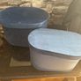 Set of 2, LARGE Size Velvet Round Flower/Gift Box Set with Lids, Image 2