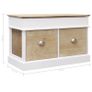 Hall Bench 70x35x45 cm Paulownia Wood Image 7