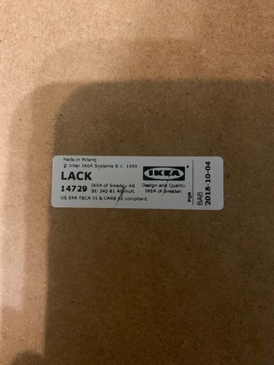 IKEA LACK Side Table - Black (55x55 cm)