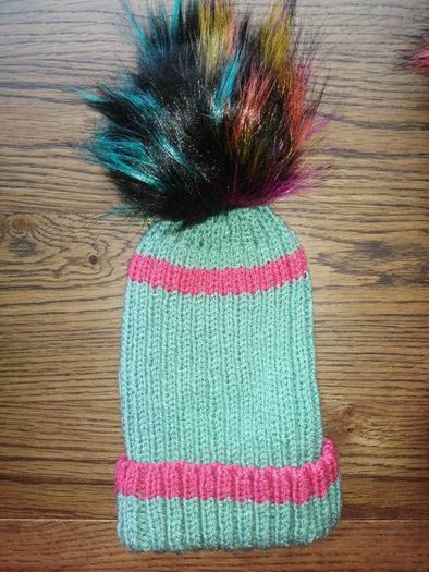 hand knitted adults bobble hats