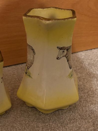 Vintage set of 3 ceramic pitchers/creamers by Ballyporeen Fine Ceramic