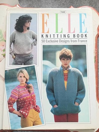The ELLE Knitting Book (1985 Hardcover) - 50 Vintage French Designs