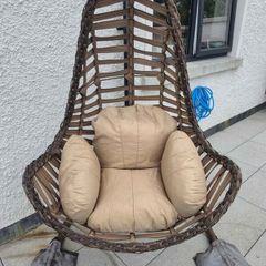 EZ Living Hanging Egg Chair with Cushions