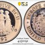 Great Britain 1992 Prooflike 25 Ecu Piedfort PCGS PR69DCAM  Three Graces Coin Image 6