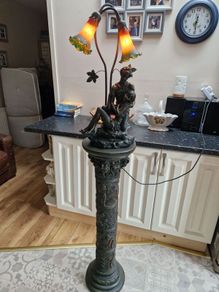 Beautiful lamp on pedestal
