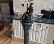 Beautiful lamp on pedestal