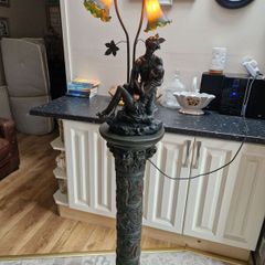 Beautiful lamp on pedestal