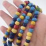 Antique African Egyptian Style MultiColor Glass Beads Necklace Image 2