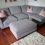 Grey L Couch and matching Footstool Image 2
