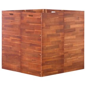 Garden Raised Bed Acacia Wood 100x100x100 cm