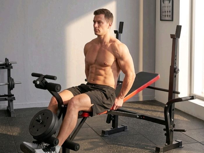 HOMCOM Multi-Function Weight Bench with Rack (Great Condition)
