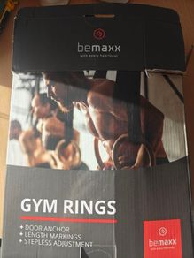 bemaxx Wooden Gym Rings  Gymnastic Rings Set with Door Anchor  Excellent Condition