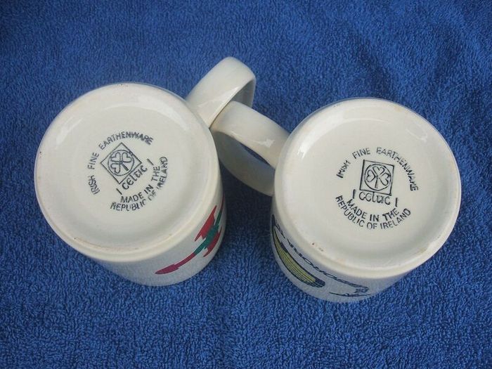 CBSI JAMBORORA 1977 (Scouting Ireland) - two vintage and scarce souvenir mugs made by Celtic Ceramics Ltd, Ireland