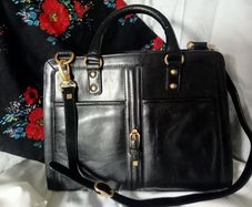 NICA London Black Leather Bag with a Matching Tote Shopper