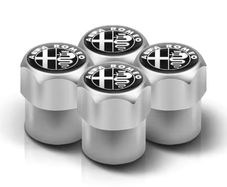 4Pcs Car Tire Valve Stems Cap Aluminum Alloy Wheel Stem Air Caps For Alfa Romeo Giulia Stelvio MiTo Giulietta Tonale ALFA 4C Disco