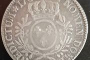 Louis XV of France, 1738, 1 ECU Silver Coin 41mm.