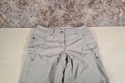 womens THE NORTH FACE hiking cargo shorts beige Size 4 small