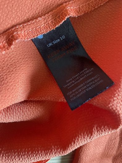 blouse orange size 10