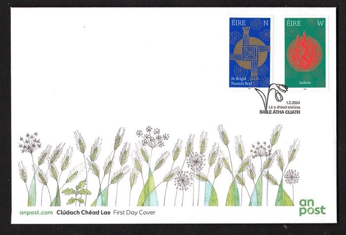 2024 Ireland St. Brigid Day and Imbolc Festival Commemorative Stamps An Post First Day Cover (FDC)