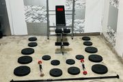 Adjustable Weight Bench Weights Dumbbells Barbell