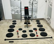 Adjustable Weight Bench Weights Dumbbells Barbell