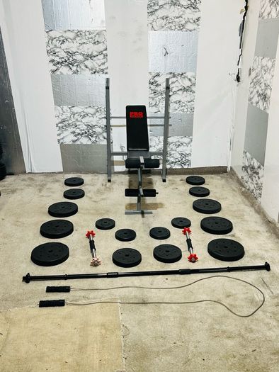 Adjustable Weight Bench Weights Dumbbells Barbell