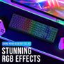 Chroma Gaming Keyboard UK Layout + Slim, Durable, Ergonomic, Quiet, Water Resistant, Silent Keys, USB + Wired Backlit Keyboard for Laptop PC Mac Gamer PS4 keyboard + NEW VERSION + Black  O5wt Image 2