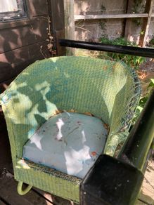 Wicker Chair Neat Heavy Old