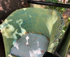Wicker Chair Neat Heavy Old