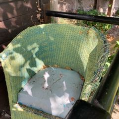 Wicker Chair Neat Heavy Old