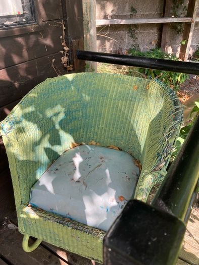 Wicker Chair Neat Heavy Old