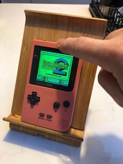 Nintendo Heaven - IPS Display and Audio Amp Modded Original Nintendo Gameboy Pocket - In lovely original Pink Shell - optional flash cart - #393
