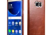 S7 Edge Vintage Leather Back Cover
