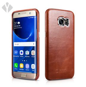 S7 Edge Vintage Leather Back Cover