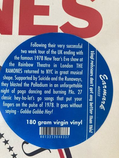 Ramones - Live at the Palladium, NYC: 7th Jan 1978