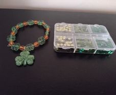 paddys day nail art and braclet