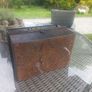 Antique Irish metal money box, prop, theatre TV, D18 Image 5