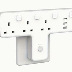 T-Shaped Multi-Outlet Power Strip with 3 USB Ports, new, unopened.