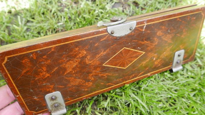 Vintage Acme Wood & Metal Clasped Tie Press