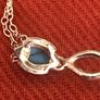 silver chain and pendant tourquise stone Image 4